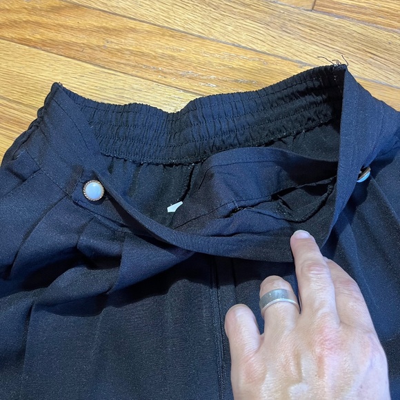 Vintage High Waist Double Button Tapered Trousers - Picture 3 of 7